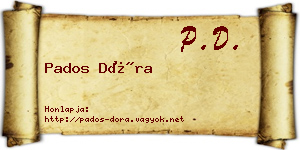Pados Dóra névjegykártya